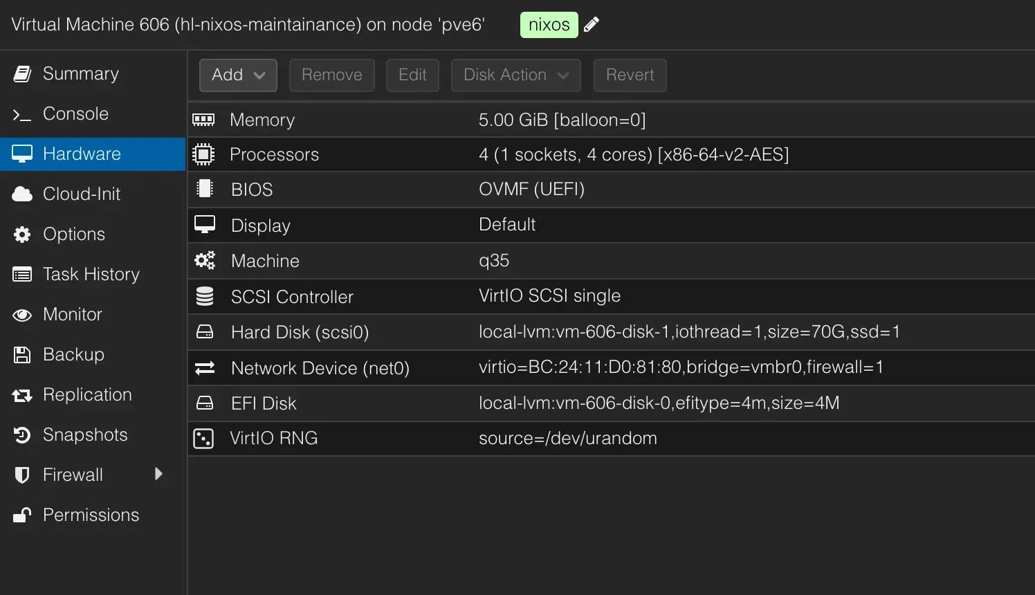 hl-nixos-maintainance machine